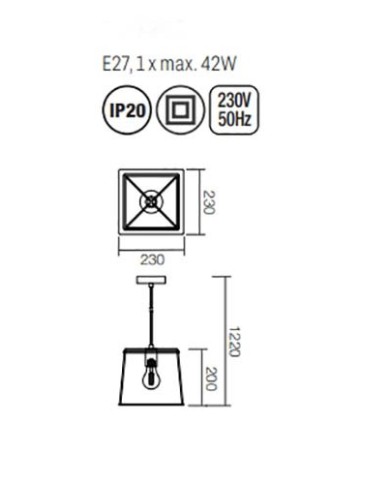 SOSPENSIONE STILE MINIMAL MODERNO SKETCH SP1