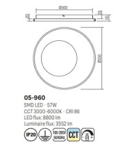 PLAFONIERA STILE MODERNO SINTESI G TONDA