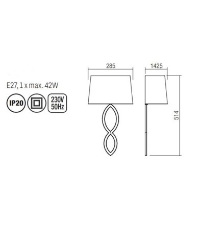 APPLIQUE STILE MODERNO CONTEMPORANEO SIDRA