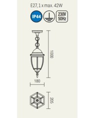 SOSPENSIONE PER ESTERNO STILE CONTEMPORANEO SEVILLA