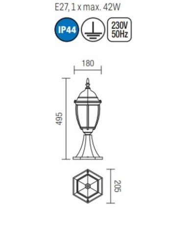 LAMPADA DA TERRA STILE CONTEMPORANEO SEILLA P