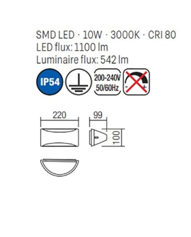 APPLIQUE PER ESTERNO STILE MODERNO SCUDO  BIANCO