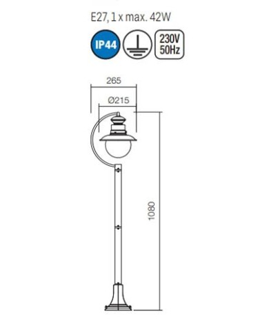 LAMPADA DA TERRA PER ESTERNO STILE CONTEMPORANEO SCOTT