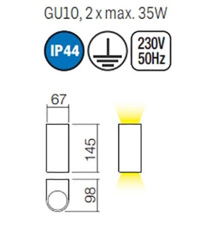APPLIQUE PER ESTERNO STILE MODERNO SCAN G