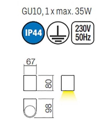APPLIQUE PER ESTERNO STILE MODERNO SCAN P