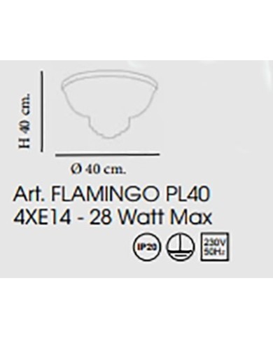 PLAFONIERA STILE CONTEMPORANEA FLAMINGO PL40