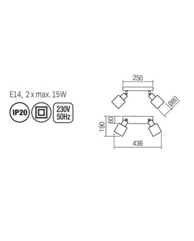 APPLIQUE STILE MODERNO CONTEMPORANEO ROTIS AP2