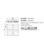 PLAFONIERA STILE MODERNO QUANT BIANCA