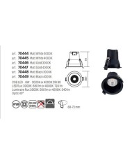 FARETTO DA INCASSO STILE MODERNO PT 09 3000K NERO P