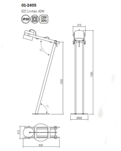 LAMPADA DA TERRA STILE MODERNO CONTEMPORANEO PT POOH