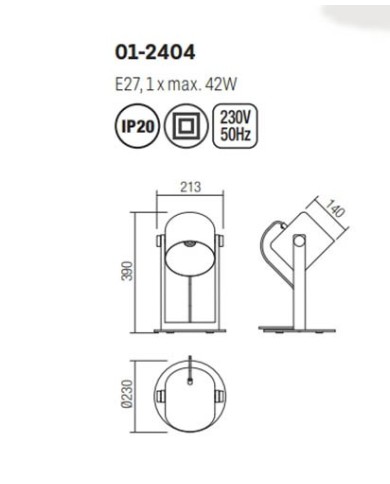 LAMPADA DA TAVOLO STILE MODERNO CONTEMPORANEO POOH