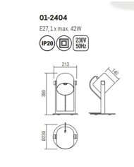 LAMPADA DA TAVOLO STILE MODERNO CONTEMPORANEO POOH