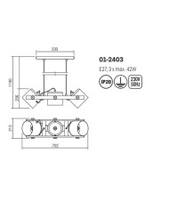 SOSPENSIONE STILE MODERNO CONTEMPORANEO POOH SP3