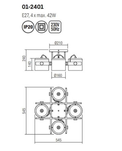 PLAFONIERA STILE MODERNO CONTEMPORANEO POOH PL4