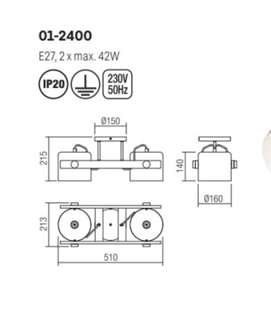 PLAFONIERA STILE MODERNO CONTEMPORANEO POOH PL2