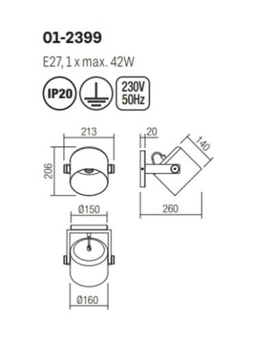 APPLIQUE STILE MODERNO CONTEMPORANEO POOH AP1