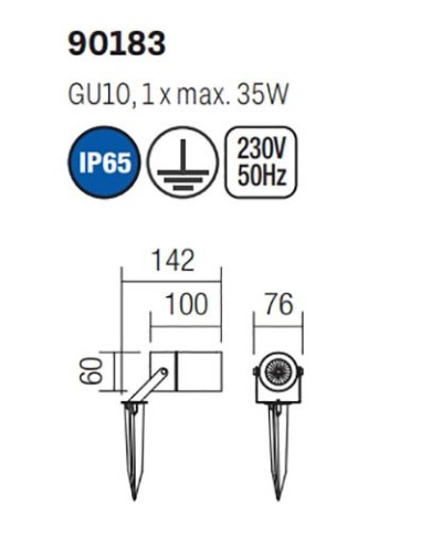 MINIPROIETTORE ORIENTABILE DA ESTERNO PIT