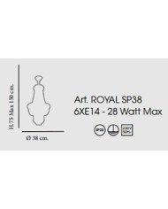 LAMPADARIO A SOSPENSIONE STILE CONTEMPORANEO ROYAL SP38