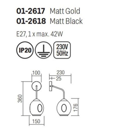 APPLIQUE STILE MODERNO PIERCE AP ORO