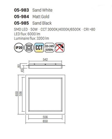 PLAFONIERA STILE MODERNO PERIMETRO G Q BIANCO