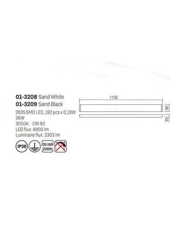 APPLIQUE STILE MODERNO PEPAS AP G BCO