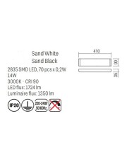 APPLIQUE STILE MODERNO PEPAS AP MINI BIANCO