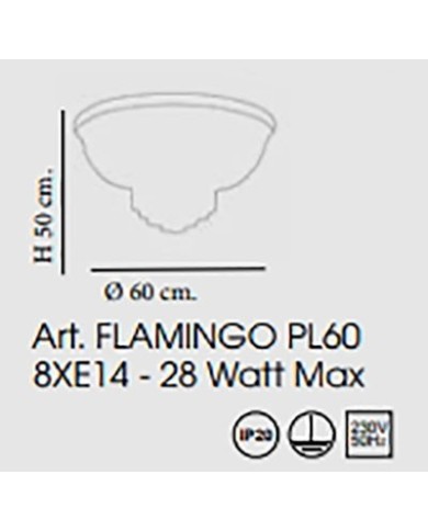 PLAFONIERA STILE CONTEMPORANEA FLAMINGO PL60