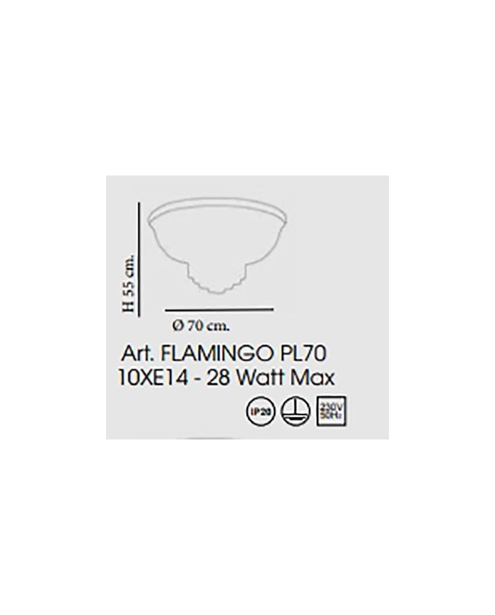 PLAFONIERA STILE CONTEMPORANEA FLAMINGO PL70