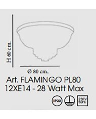 PLAFONIERA STILE CONTEMPORANEA FLAMINGO PL80