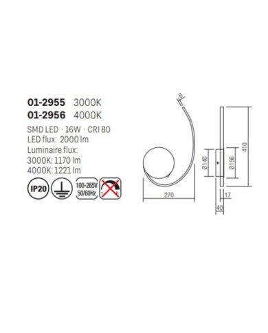 APPLIQUE STILE MODERNO NEXUS 4000K