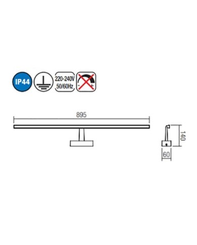 APPLIQUE DA SPECCHIO STILE MODERNO NEPTUNE AP BIANCO 3000K