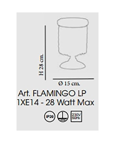 LUMETTO STILE CONTEMPORANEO FLAMINGO LP