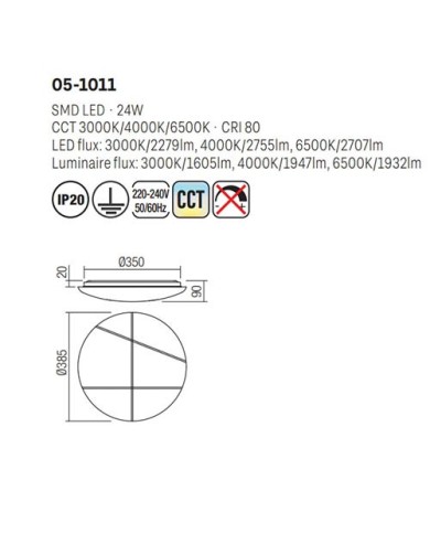 PLAFONIERA STILE MODERNO NELLA IN CCT  P