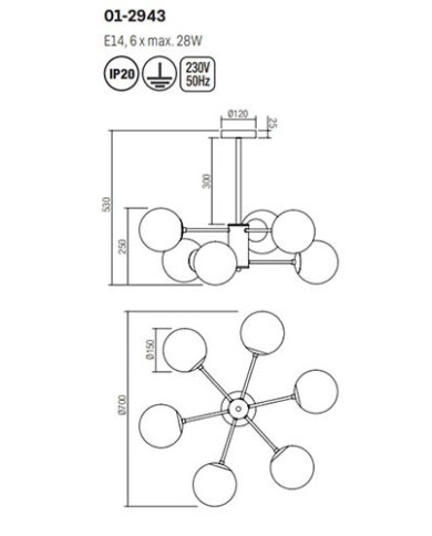 SOSPENSIONE STILE MODERNO MUNDI SP