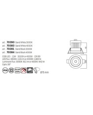 FARETTO AD INCASSO STILE MODERNO MT145 BIANCO 3000K