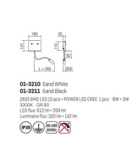 APPLIQUE STILE MODERNO CON BASE D APPOGGIO MOKA