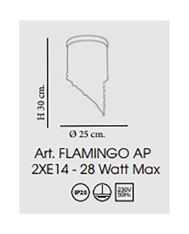 APPLIQUE STILE CONTEMPORANEO CON CRISTALLI FLAMINGO