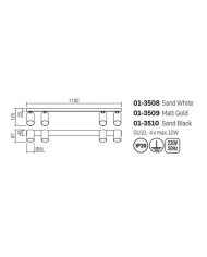 PLAFONIERA STILE MODERNO MODI PL4 BIANCO