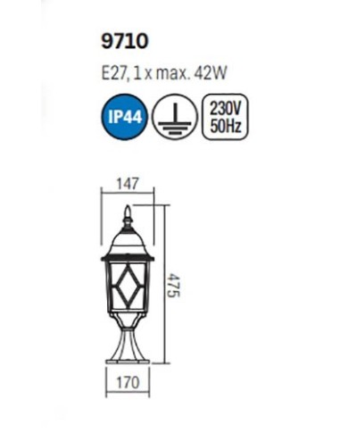 LUME DA ESTERNO STILE CONTEMPORANEO MELTON