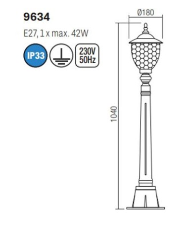 LAMPADA DA TERRA PER ESTERNO STILE CONTEMPORANEO MATERA