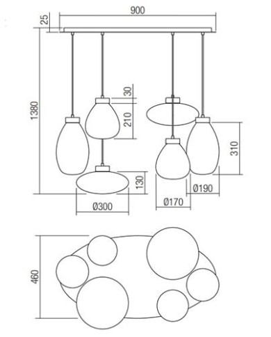 SOSPENSIONE STILE MODERNO LUKE SP6