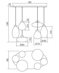SOSPENSIONE STILE MODERNO LUKE SP6