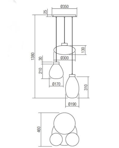 SOSPENSIONE STILE MODERNO LUKE SP3