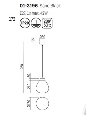 SOSPENSIONE STILE MODERNO LUKE SP1