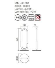 LAMPADA DA TAVOLO STILE MODERNO LATIUM LP