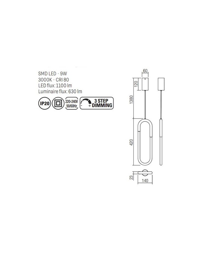 SOSPENSIONE STILE MODERNO LAMPU
