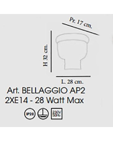 APPLIQUE STILE CONTEMPORANEO BELLAGGIO AP2