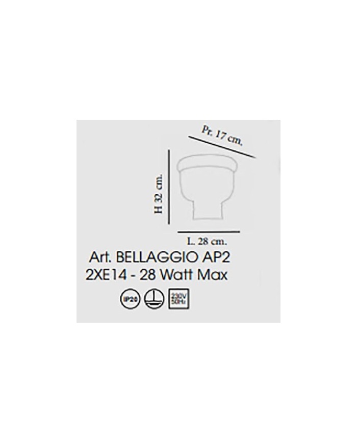 APPLIQUE STILE CONTEMPORANEO BELLAGGIO AP2