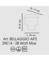 APPLIQUE STILE CONTEMPORANEO BELLAGGIO AP2