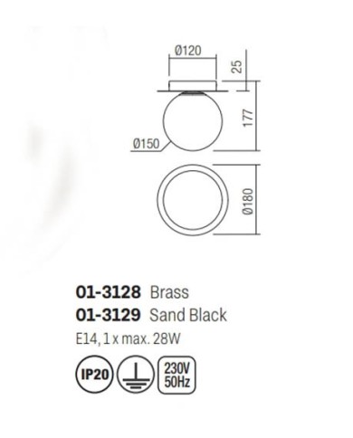 PLAFONIERA STILE MODERNO HAIKU NERO